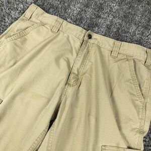 Carhartt Pants Mens 38x32 Beige Ripstop Relaxed Fit Cargo Workwear Force 104203